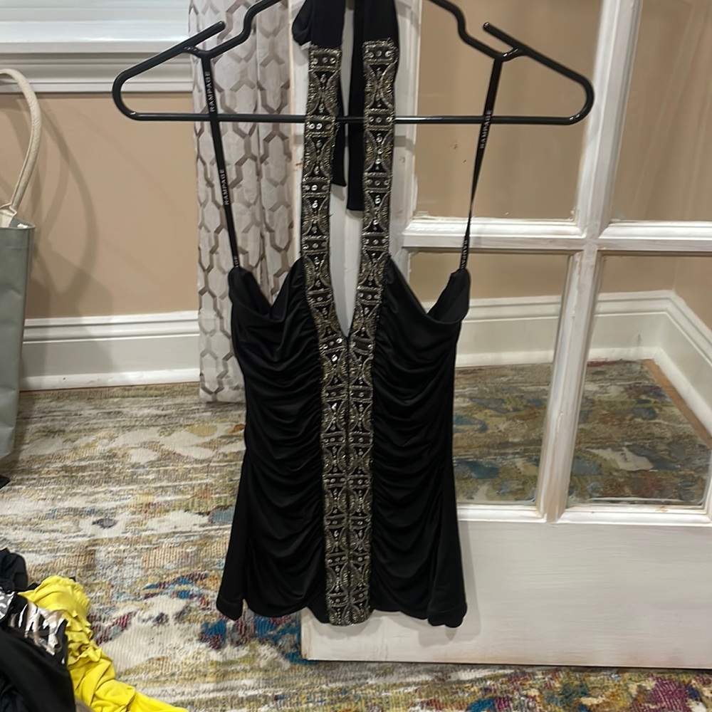 Black halter top with a center embezzlement from Rampage size small.